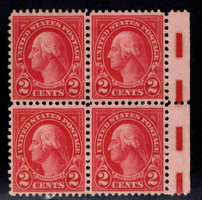 USA Scott 634 MNH**  stamp  block experimental electric eye marking at right