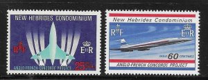 New Hebrides British 1968 Concorde Airliner Sc 130-131 MNH A1711