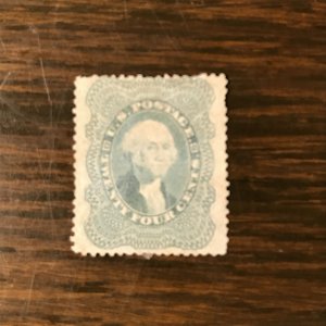 US MINT SCOTT 37 - Used - 24¢ Washington (2) - XF/Sup - Extremely faint cancel