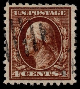 U.S. Scott #427: 1914 4¢ George Washington, Used, VF