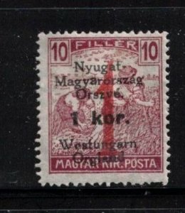 WEST HUNGARY Scott ??? MH - With Overprint & Surcharge