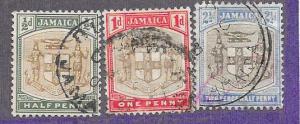 Jamaica #33-35   Coat of Arms   (U) CV $1.10