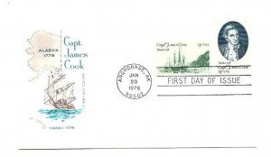 1732-33 James Cook on one Farnam, HF, FDC Anchorage, AK