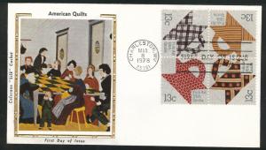 1748a American Quilting FDC  on Colorano Silk Caches U/A