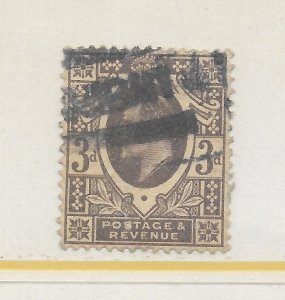 Great Britain #149 The 1911 King Edward VII 3p Used C.V. $17.50