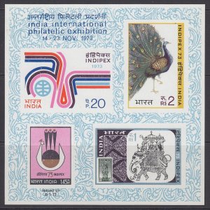 India, Scott 599a, MNH Souvenir Sheet  1973