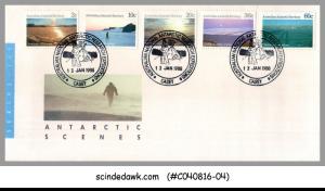 AUSTRALIAN ANTARCTIC TERRITORY - 1988 ANTARCTIC SCENES - 5V - FDC