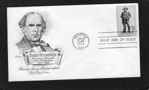1242 Sam Houston, FDC Artmaster cachet