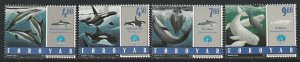 1998 Faroe Islands - Sc 339-42 - MNH VF - 4 single - Intl Year of the Ocean