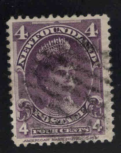 NEWFOUNDLAND Scott 84 Used lightly canceled nicely centered stamp