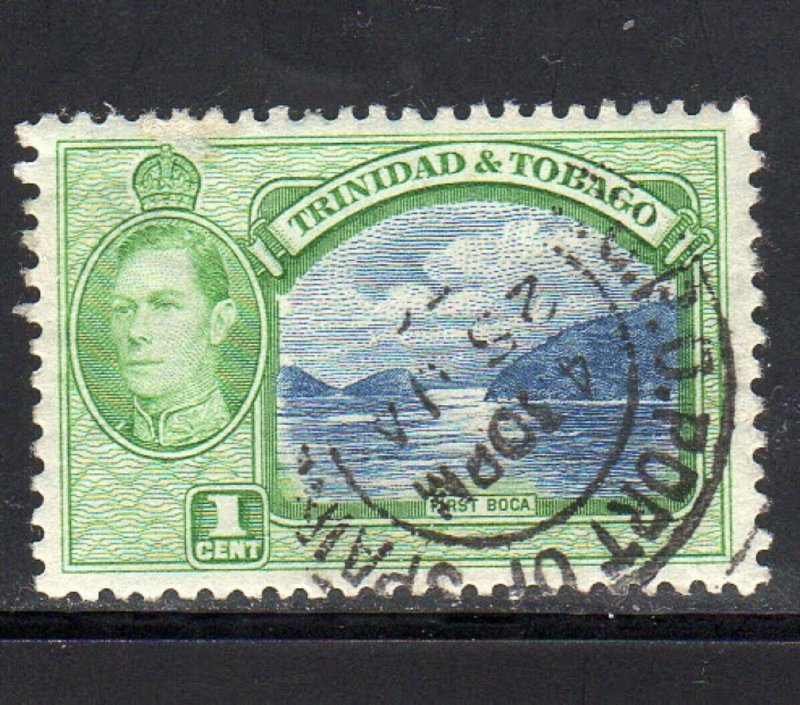 TRINIDAD & TOBAGO #50  1938  1c KING GEORGE VI & FIRST BOCA     F-VF  USED  a