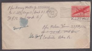 **US Airmail APO Cover, APO #536 (Germany), 6/13/1945 CDS to PA CV $25.00