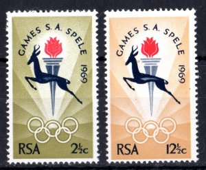 South Africa 1969 Sc#353/354 SOUTH AFRICA NATIONAL GAMES Set (2) MNH
