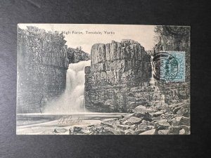 1904 England RPPC Postcard Cover Woolwich to Salzburg Austria High Force Yorks