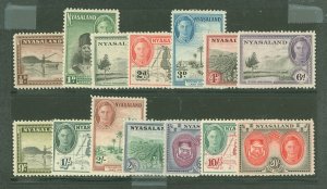 Nyasaland Protectorate #68-81  Single (Complete Set)