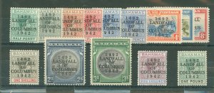 Bahamas #116-129 Unused Single (Complete Set)