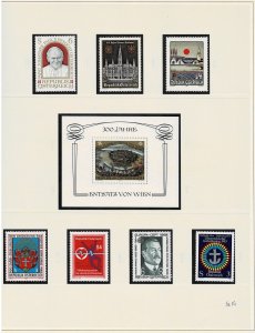 1972 - 1990 Austria Mint Never Hinged Stamp Collection in Red Safe 14 Ring Album