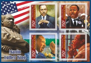 Stamps. Martin Luther King 2020 year 1+1 sheets perforated Niger