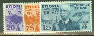 QA: Ethiopia N1-7 mint CV $125.50; scan shows only a few