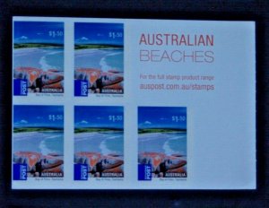 Australian Stamps 2010 Beaches $1.50 Booklet International Mint Self Adhesive 