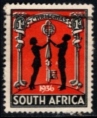 1942, 1956 South Africa Christmas Seals Set/2 Used