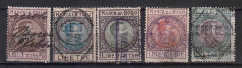 ITALY STAMPS. 1910s-1920s, REVENUE FISCAL TAX   USED