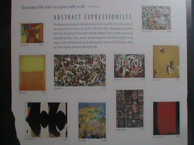 ​UNITED STATES-2010 SC#4444  ABSTRACT EXPRESSIONISTS-PAINTING-MNH S/S SHEET VF