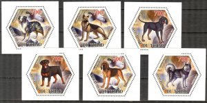 Chad 2014 Dogs set of 6 MNH Cinderella !