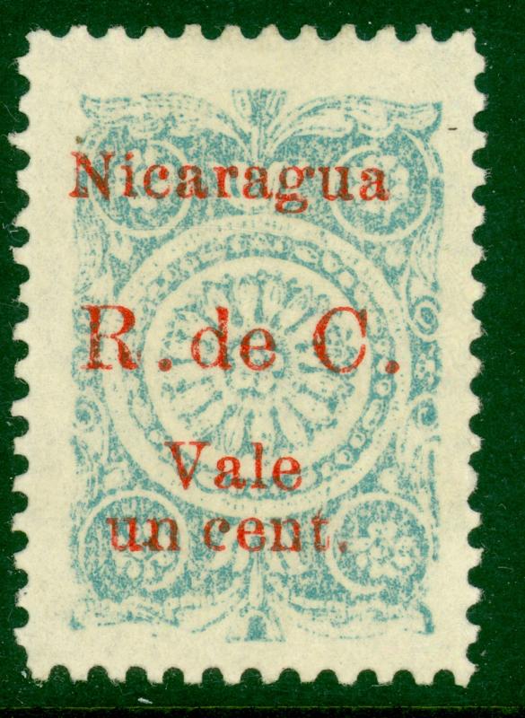 NICARAGUA 1922 1c  POSTAL TAX Overprint Issue Sc RA17 MH