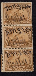 U.S. - R172p - Strip of 3 - Fine/Very Fine - Used (catalog value 180.00)