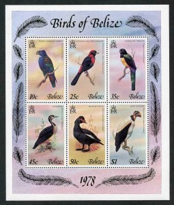 Belize SGMS473 1978 2nd series Birds Min sheet Fresh U/M