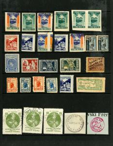 Poland Unusual Stamp Selection of 29 specialized local issues