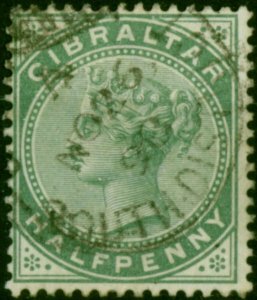 Morocco Agencies 1898 1/2d Dull Green of Gibraltar Fine Used 'South District'...