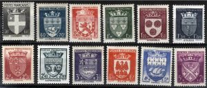 France Sc B135-B145 Multicolor 50+60c-5f+7f Hinged Original Gum Semi-Postal Set