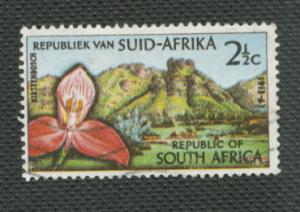 South Africa Scott's #284 Red Disa Orchid - Used
