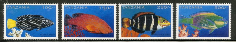 TANZANIA 1490-3 MNH  MARINE LIFE SCV $8.00 BIN (2)$4.50