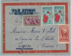 81045 - MADAGASCAR - POSTAL HISTORY - AIRMAIL COVER to FRANCE 1938