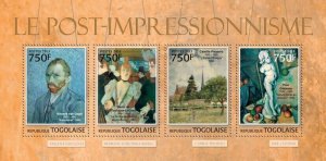 2013 TOGO  MNH. IMPRESSIONISM  |  Y&T Code: 3072-3075  |  Michel Code: 4708-4711