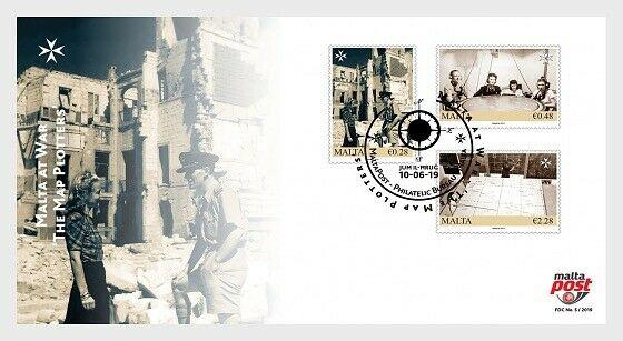 H01 Malta 2019 Malta At War - The Map Plotters 2019 FDC