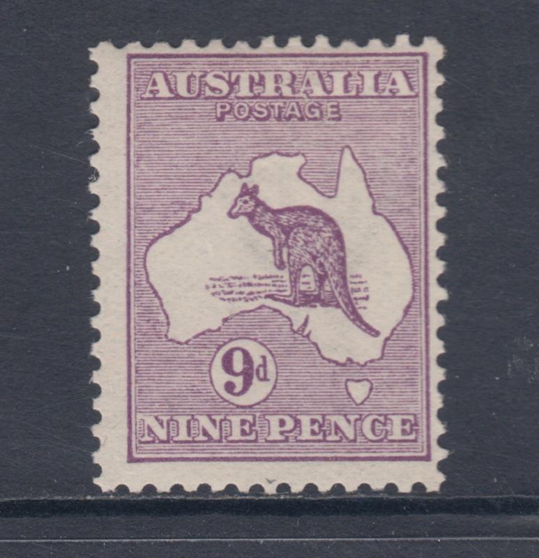 Australia Sc 9 MLH. 1913 9p purple Kangaroo F-VF