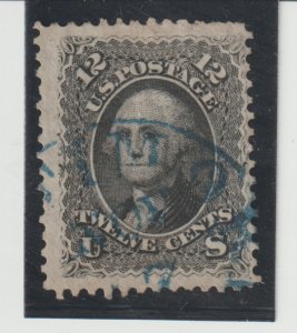 US Scott #69 Used Washington Blue Nov.7 Fancy Cancel 1861 SCV: $95