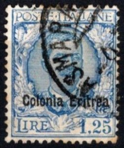 1903-1928 Eritrea Scott #- 30 1.25 Lire Overprinted Colonia Eritrea