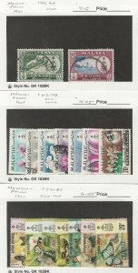 Malaya Penang, Postage Stamp, #60, 64, 67-73, 74-80 Used, 1960-71, JFZ