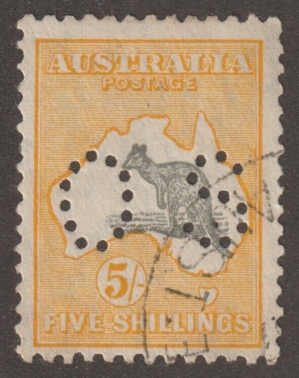 EDSROOM-18257 Australia OB100 Used 1928-30 Perforated OS WK223 CV$47.50