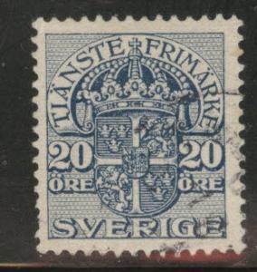 SWEDEN Scott o345 used 1910 official stamp CV$1.75