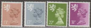 Great Britain Scotland Scott# SMH21,30,42,56 SG# S39,43,48,51 1984 QEII MNH