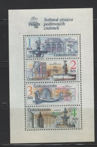 Czechoslovakia #2708a (1988 PRAGA '88 Prague Views sheet) VF MNH CV $4.00