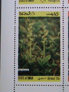 ​OMAN-WORLD FAMOUS LOVELY ORCHIDS MNH S/S-EST.VALUE $12 WE SHIP TO WORLD WIDE