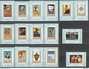 1972 Umm Al Qiwain Olympic Games Sport Michel #1098-1113 32 Euro 16Bl ** Ar186