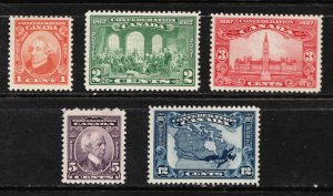 1927 Canada Sc# 141-45 - 60th Anniversary of Confederation set - MNH cv$120